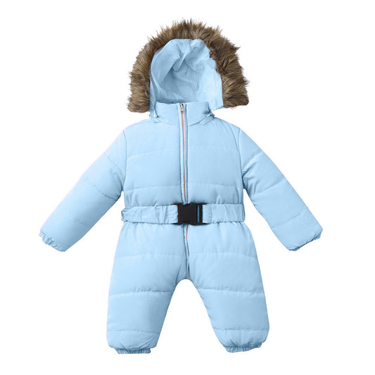 Size: 90cm, Color: Blue - Baby jumpsuit