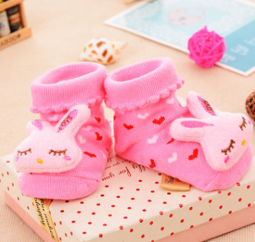 Style: 2, Size: Small - Cotton Baby Socks Christmas Socks For Newborns Gift Animal Lot Anti Slip With Rubber Soles For Child Boy Girl Newborn Baby Socks