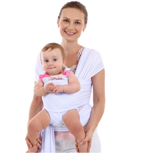Style: B, Color: White - Baby Carrier Sling For Newborns Soft Infant Wrap Breathable Wrap Hipseat Breastfeed Birth Comfortable Nursing Cover