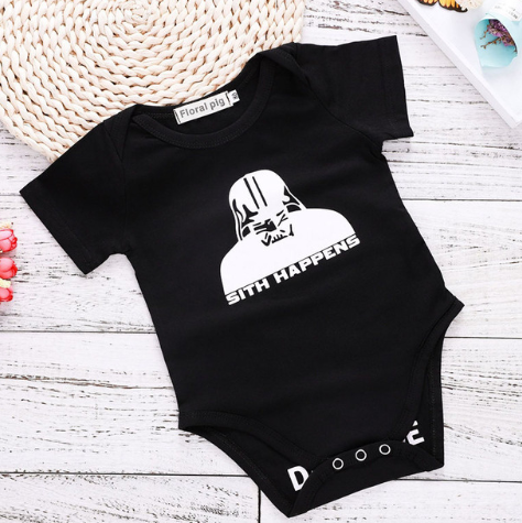 Color: Black1, Size: 90cm - 2021 Newborn Baby Clothes Funny 1st Birthday Daddy Letter White Short Sleeve Baby Bodysuits Tiny Cotton Baby Clothes Onesie (China)