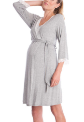 Paneled Sleeve Maternity Dress