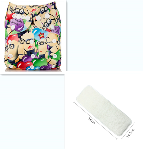 Color: F65 witha diaper - Baby Cloth Diapers, Washable Diapers