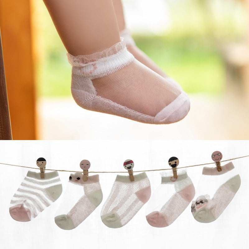 Thin cotton hollow children's socks