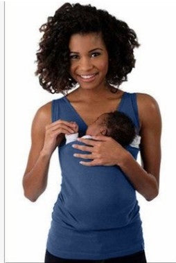 Color: Blue, Size: M-Women, style:  - Leisure mother kangaroo multifunction vest