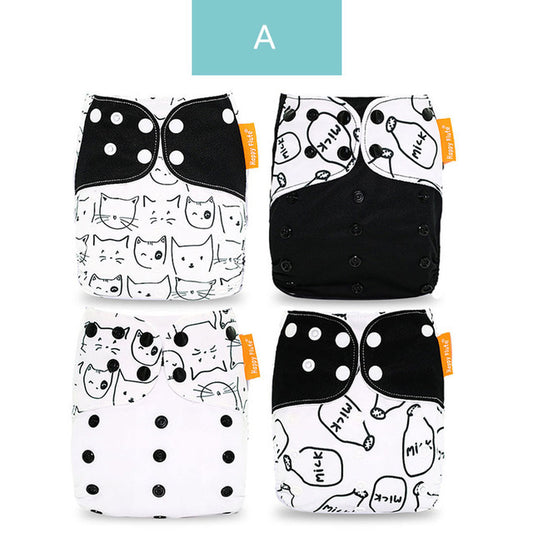 Specification: A - Washable Eco-friendly Cloth Diaper Ecological Adjustable Nappy Reusable Diaper