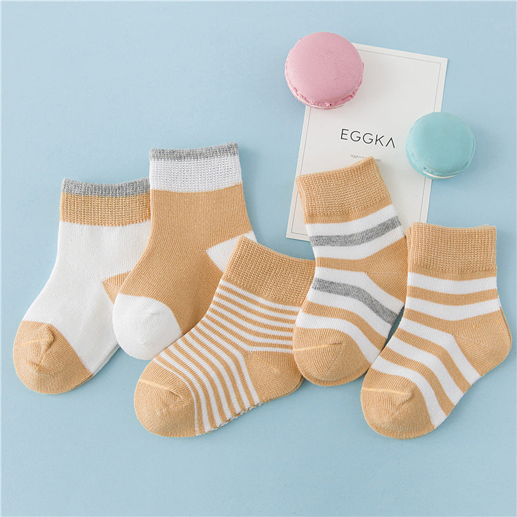 Winter cotton striped socks for children