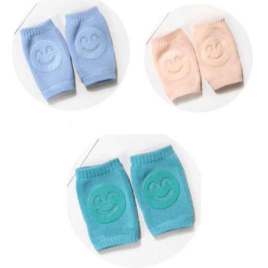 Color: Blue color green, quantity: Q3pcs - Summer Terry Baby Socks Knee Pads