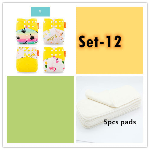 Specification: Set 12 - Washable Eco-friendly Cloth Diaper Ecological Adjustable Nappy Reusable Diaper