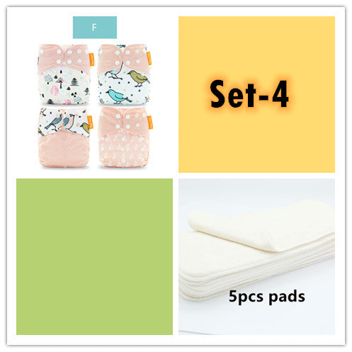 Specification: Set 4 - Washable Eco-friendly Cloth Diaper Ecological Adjustable Nappy Reusable Diaper