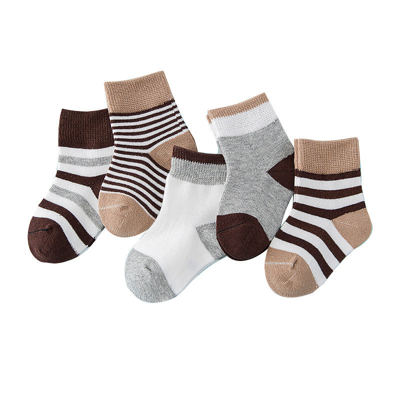 Winter cotton striped socks for children