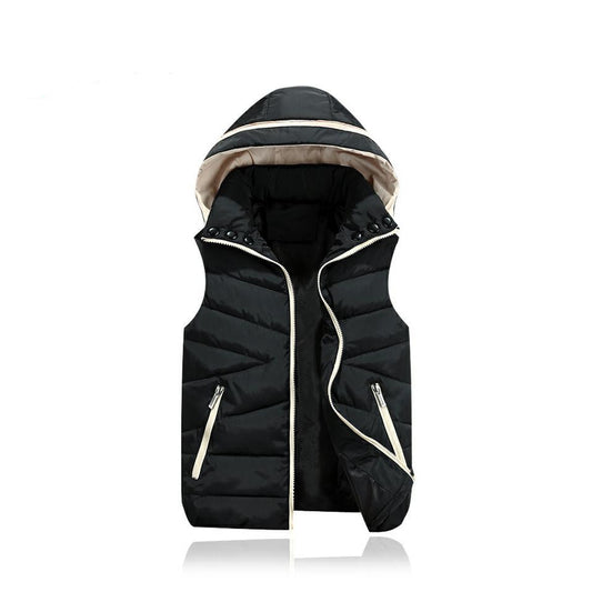 Color: Black, Size: 2XL - Autumn And Winter Children's Down Cotton Vest