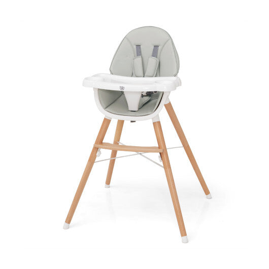 Baby High Chair with Dishwasher Safe Tray-Gray - Color: Gray