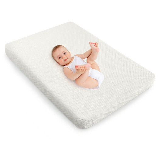 38 x 26 Inch Dual Sided Pack N Play Baby Mattress Pad with Removable Washable Cover-White