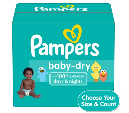 Pampers Baby-Dry Diapers Size Newborn, 104 Count