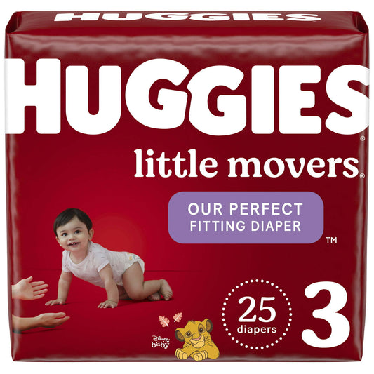 Huggies Little Movers Baby Diapers Size 3;  25 Count