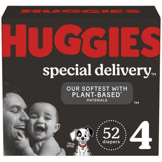 Huggies Special Delivery Hypoallergenic Baby Diapers Size 4;  52 Count