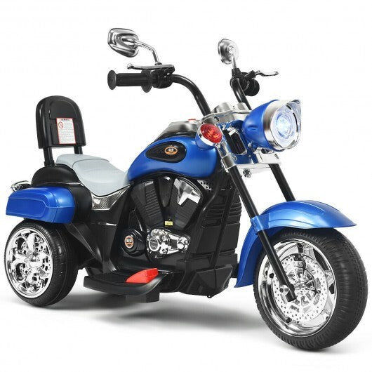 6V 3 Wheel Kids Motorcycle-Blue