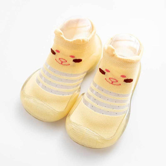 Color: Ice silk yellow, Size: Size26 - Baby Footwear, Ultra-Thin, Breathable, Non-Slip, Soft-Soled, Waterproof Floor Shoes