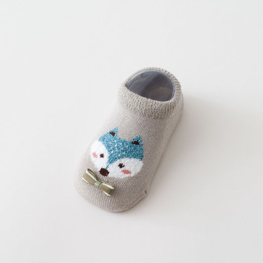 style: I, Size: L - Cute Cartoon Children's Socks Terry Thickened Baby