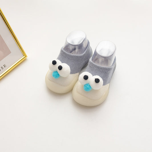 Color: Blue color matching, Size: Size24 - Baby Footwear, Ultra-Thin, Breathable, Non-Slip, Soft-Soled, Waterproof Floor Shoes