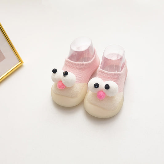 Color: Powder color matching, Size: Size20 - Baby Footwear, Ultra-Thin, Breathable, Non-Slip, Soft-Soled, Waterproof Floor Shoes