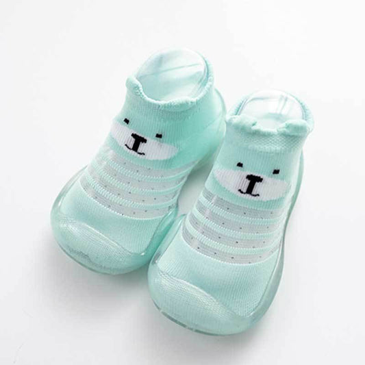 Color: Ice silk green, Size: Size26 - Baby Footwear, Ultra-Thin, Breathable, Non-Slip, Soft-Soled, Waterproof Floor Shoes