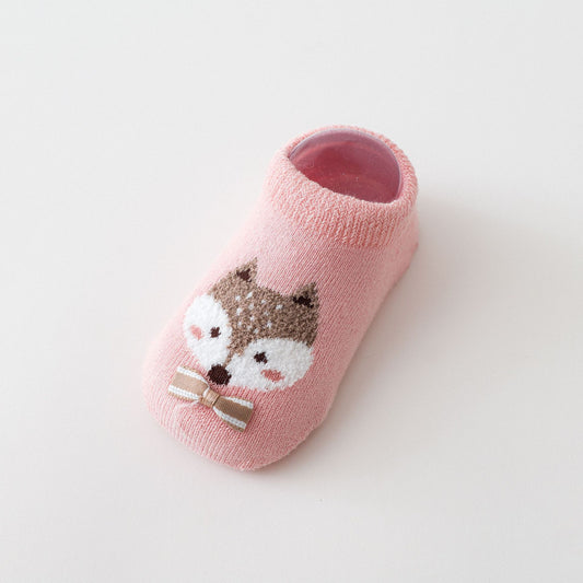 style: H, Size: M - Cute Cartoon Children's Socks Terry Thickened Baby