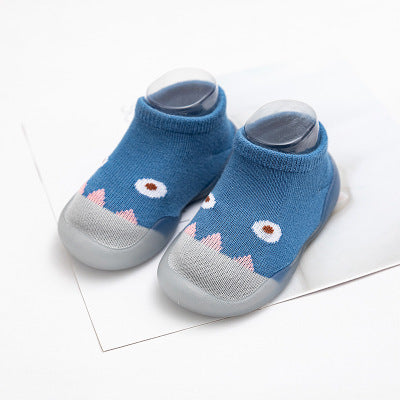 Color: Monster grey, Size: Size24 - Baby Footwear, Ultra-Thin, Breathable, Non-Slip, Soft-Soled, Waterproof Floor Shoes